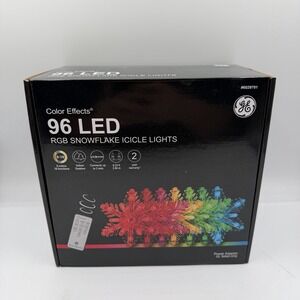 8 GE Color Effects MultiColor Color Changing LED Snowflake Lights 9.3 Ft 6029701
